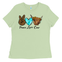 Matcha peace love cow Ladies Tee - RanaPortraitStore