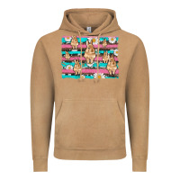 Vintage Camel easter bunny with daisy and turquoise cowhide leopard  background Vintage Hoodie - Artiststas