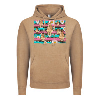Vintage Coffee easter bunny with daisy and turquoise cowhide leopard  background Vintage Hoodie - Artiststas
