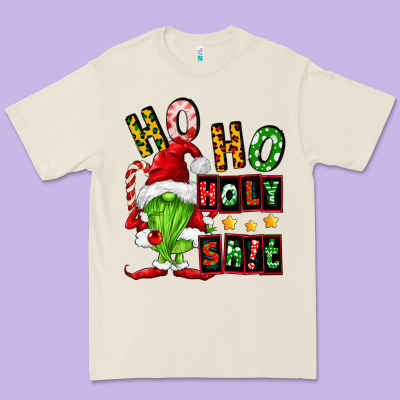 Ho Ho Holy Shit Premium Tee Designed By Fadigitalartstudio