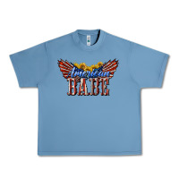 Pebble Blue American Babe With Sunflowers Urban Heavy Tee - LillyAllenDesigns