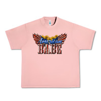 Salmon American Babe With Sunflowers Urban Heavy Tee - LillyAllenDesigns