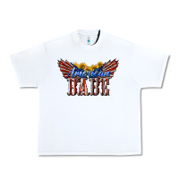 White American Babe With Sunflowers Urban Heavy Tee - LillyAllenDesigns
