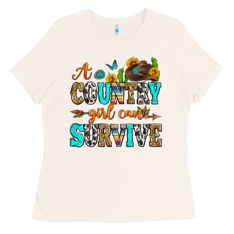 A Country Girl Can Survive Ladies Tee by Zillion Design Studio | Teevron
