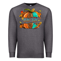 Charcoal Heather pumpkin hello fall Premium Sweatshirt - NancyCooperArtShop