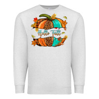 Oatmeal Heather pumpkin hello fall Premium Sweatshirt - NancyCooperArtShop