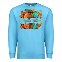 Ocean Blue pumpkin hello fall Premium Sweatshirt - NancyCooperArtShop
