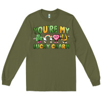 Army Green you're my lucky charm Long Sleeve Tee - MaliasSmallBusiness