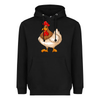 Black cute chicken Heavyweight Hoodie - texasbilliewilder