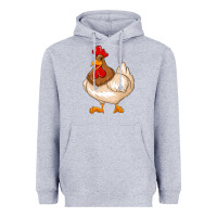 Heather Grey cute chicken Heavyweight Hoodie - texasbilliewilder