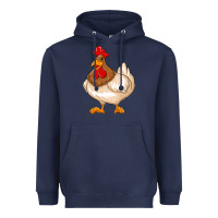 Navy cute chicken Heavyweight Hoodie - texasbilliewilder