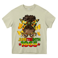 Mossy juneteenth 1865 afro bun Heavy Core Tee - HRA Design Shop