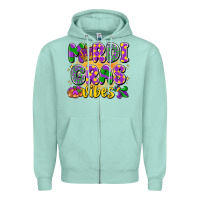 Seafoam mardi gras vibes Zipper Hoodie - LillyAllenDesigns