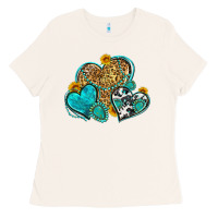 Bone western turquoise hearts Ladies Tee - Zillion Design Studio