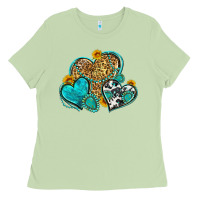 Matcha western turquoise hearts Ladies Tee - Zillion Design Studio