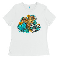 White western turquoise hearts Ladies Tee - Zillion Design Studio