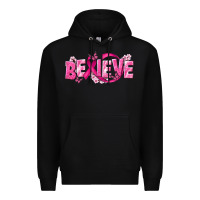 Black Cancer Believe Premium Hoodie - NancyCooperArtShop