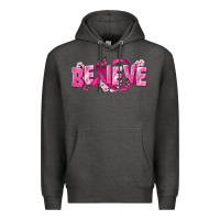 Charcoal Heather Cancer Believe Premium Hoodie - NancyCooperArtShop