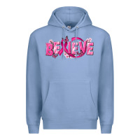 Colony Blue Cancer Believe Premium Hoodie - NancyCooperArtShop