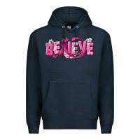 Navy Cancer Believe Premium Hoodie - NancyCooperArtShop