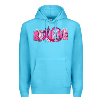 Ocean Blue Cancer Believe Premium Hoodie - NancyCooperArtShop
