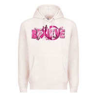Pale Pink Cancer Believe Premium Hoodie - NancyCooperArtShop