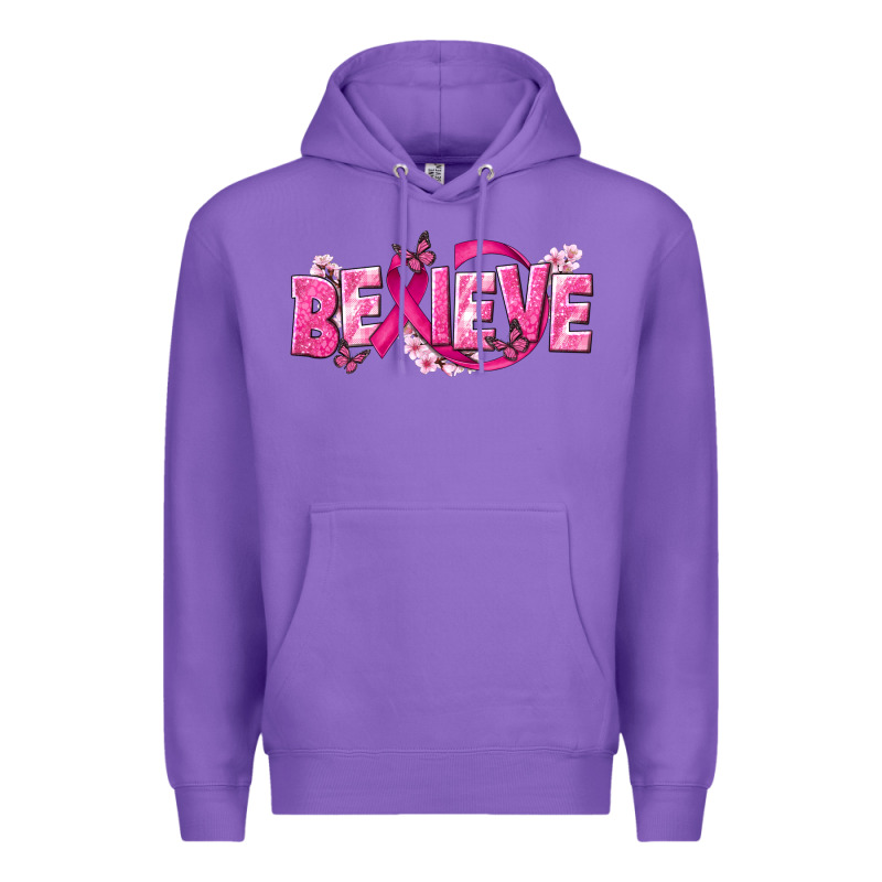 Cancer Believe Premium Hoodie by NancyCooperArtShop | Teevron