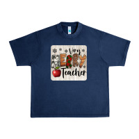 Navy very merry teacher christmas coaster Urban Heavy Tee - Jasminsmagicworld