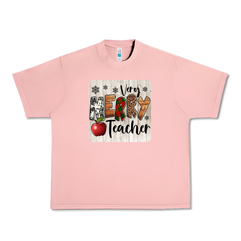 Very Merry Teacher Christmas Coaster Urban Heavy Tee by Jasminsmagicworld | Teevron