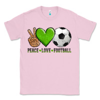Bubblegum Pink peace love soccer Classic Tee - AdoDesignShop
