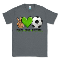 Charcoal Heather peace love soccer Classic Tee - AdoDesignShop