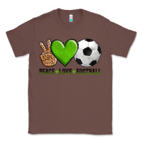 Chestnut peace love soccer Classic Tee - AdoDesignShop