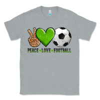 Heather Grey peace love soccer Classic Tee - AdoDesignShop