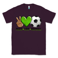 Plum peace love soccer Classic Tee - AdoDesignShop