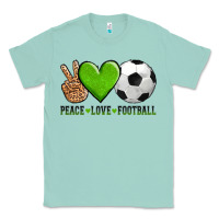 Seafoam peace love soccer Classic Tee - AdoDesignShop