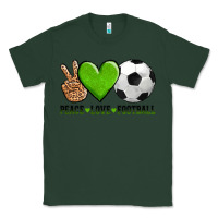 Sports Green peace love soccer Classic Tee - AdoDesignShop