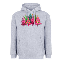 Heather Grey christmas tress with lights Heavyweight Hoodie - texasbilliewilder