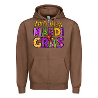 Chestnut little miss mardi gras Zipper Hoodie - LillyAllenDesigns