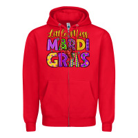Red little miss mardi gras Zipper Hoodie - LillyAllenDesigns