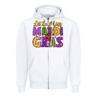 White little miss mardi gras Zipper Hoodie - LillyAllenDesigns
