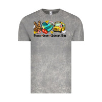Cloud Rock peace love school bus Vintage Tee - NancyCooperArtShop