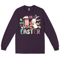 Plum my first easter Long Sleeve Tee - MaliasSmallBusiness