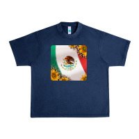 Navy mexican flag sunflowers and leopard coaster Urban Heavy Tee - Jasminsmagicworld