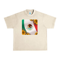 Sandshell mexican flag sunflowers and leopard coaster Urban Heavy Tee - Jasminsmagicworld