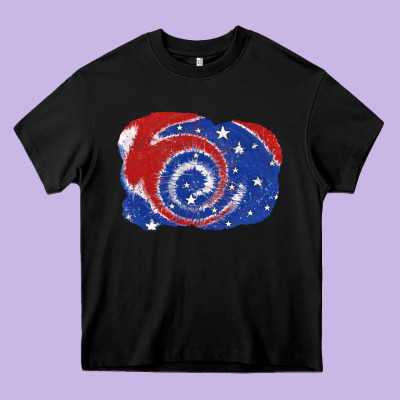 Patriotic Tie Dye Background 4th Of July Heavy Core Tee Designed By Cowgirlartshop