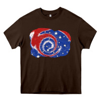 Chocolate Brown Patriotic tie dye background 4th of july Heavy Core Tee - CowGirlArtShop