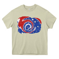 Mossy Patriotic tie dye background 4th of july Heavy Core Tee - CowGirlArtShop