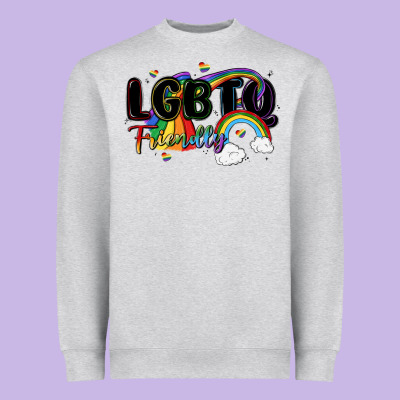 Lgbtq  Friendly Heavyweight Sweatshirt Designed By Maliassmallbusiness