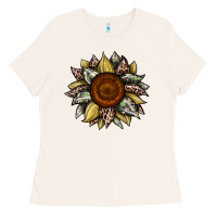 Bone sunflower camouflage and leopard 2 Ladies Tee - JahusDesignShop
