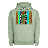 Pigment Oil Green western brushstrokes Urban Hoodie - OliviaCreatesArt